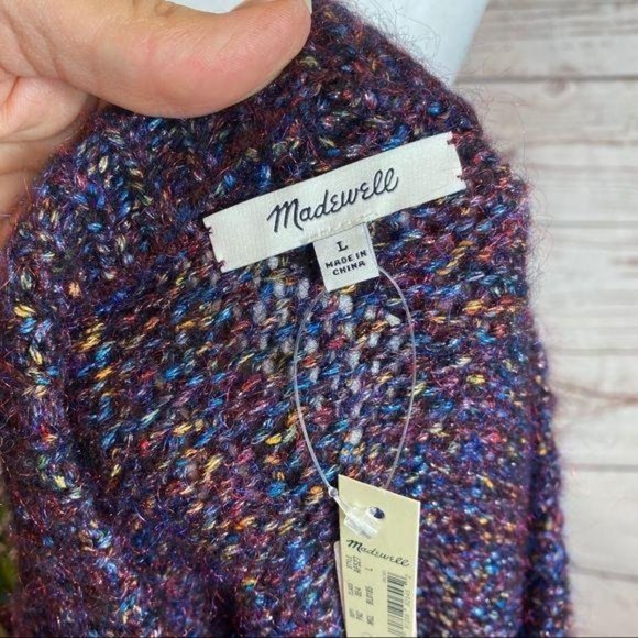 Madewell Shimmer Pullover Chunky Knit Sweater NWT - Picture 12 of 13